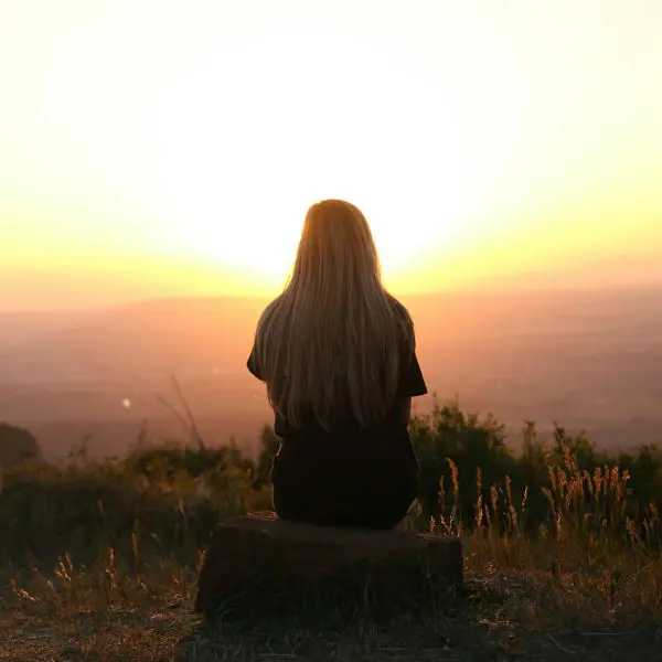 Woman in silhouette