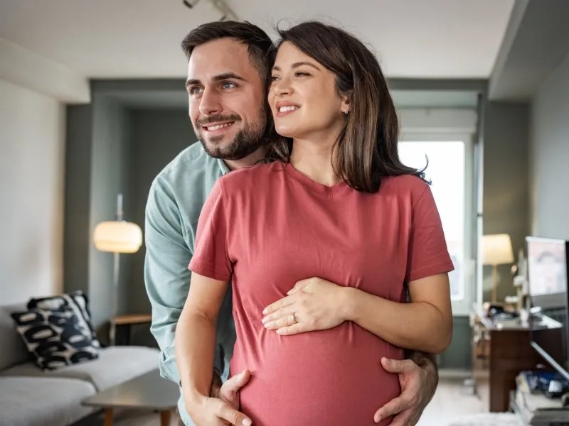 Pregnant Couple smiling