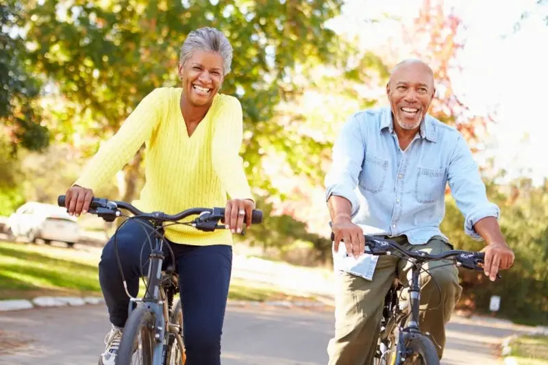 Couple cycling