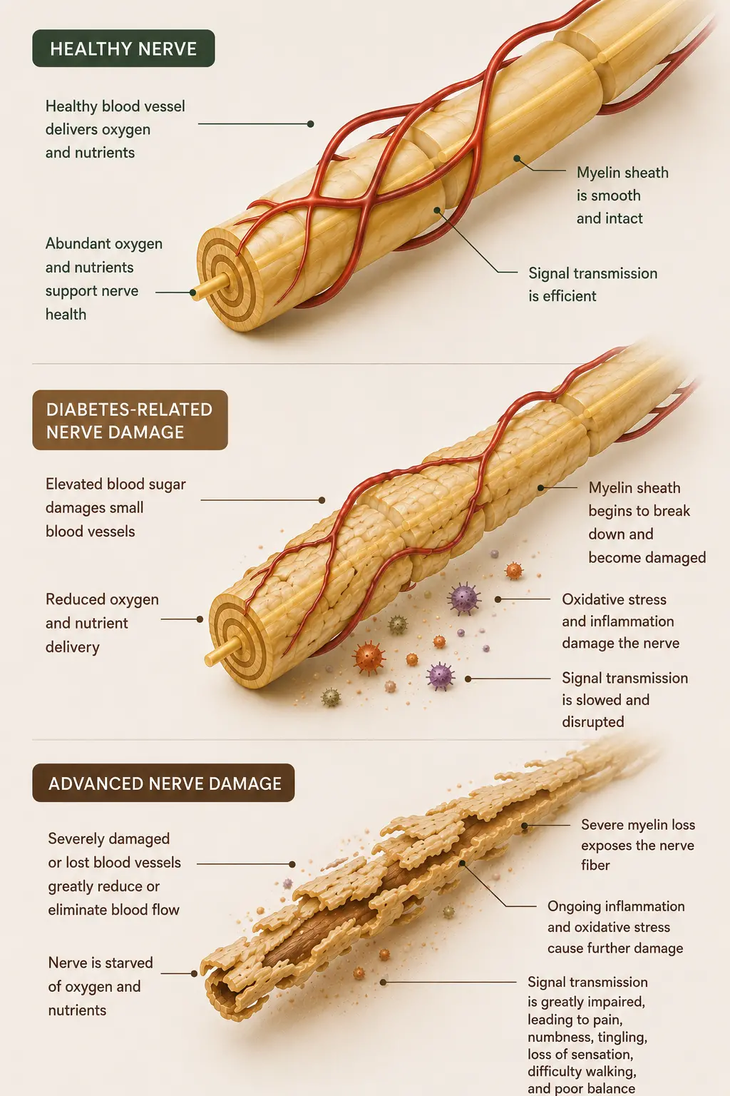 Infographic about Diabetic Neuropathy