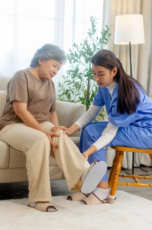 Patient getting checked